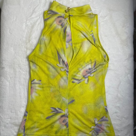 Gianni Versace Sheer Mock Neck Blouse Made in Italy Size Medium - Picture 5 of 10